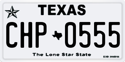 TX license plate CHP0555