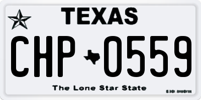 TX license plate CHP0559