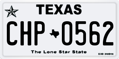 TX license plate CHP0562