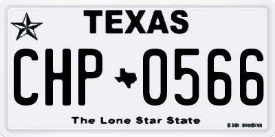 TX license plate CHP0566