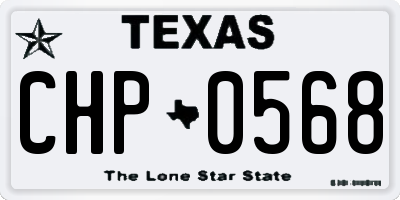 TX license plate CHP0568