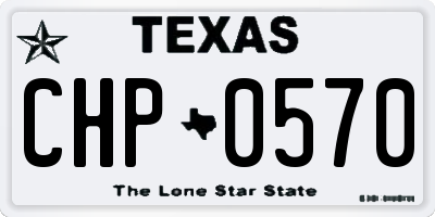 TX license plate CHP0570