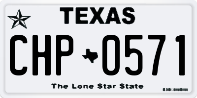 TX license plate CHP0571