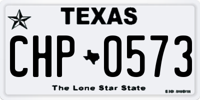 TX license plate CHP0573