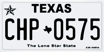 TX license plate CHP0575