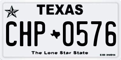 TX license plate CHP0576