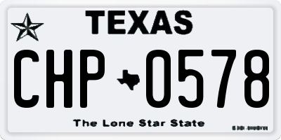 TX license plate CHP0578