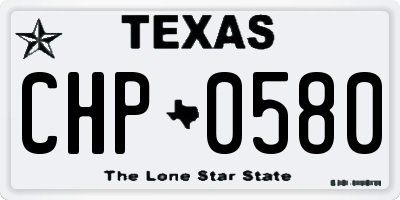 TX license plate CHP0580