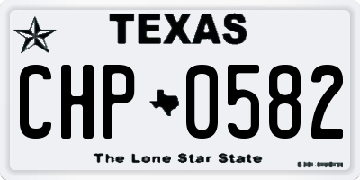 TX license plate CHP0582
