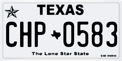 TX license plate CHP0583