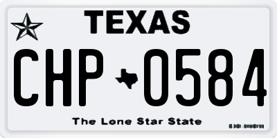 TX license plate CHP0584