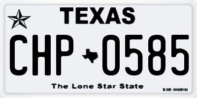 TX license plate CHP0585