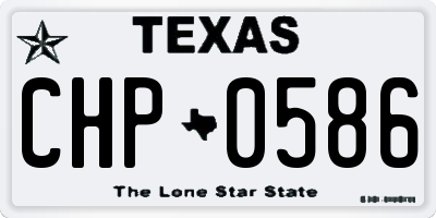 TX license plate CHP0586