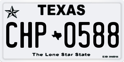 TX license plate CHP0588