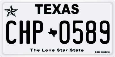 TX license plate CHP0589