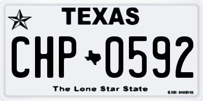 TX license plate CHP0592