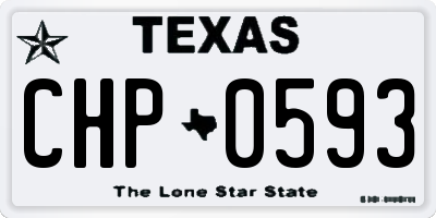 TX license plate CHP0593