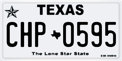 TX license plate CHP0595