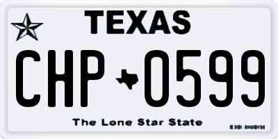 TX license plate CHP0599