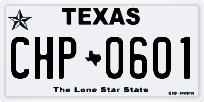 TX license plate CHP0601