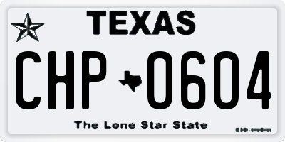 TX license plate CHP0604