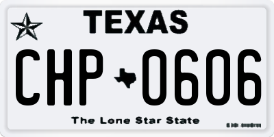 TX license plate CHP0606