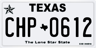 TX license plate CHP0612