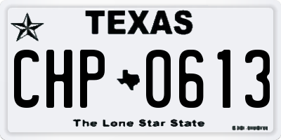 TX license plate CHP0613