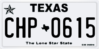 TX license plate CHP0615