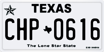 TX license plate CHP0616