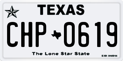 TX license plate CHP0619
