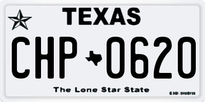 TX license plate CHP0620