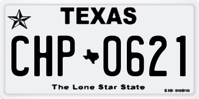 TX license plate CHP0621