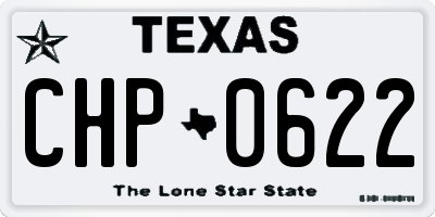 TX license plate CHP0622