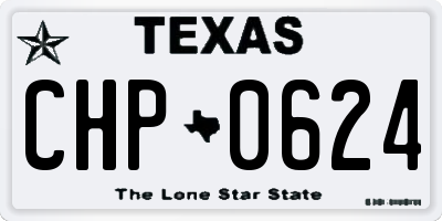 TX license plate CHP0624