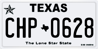 TX license plate CHP0628