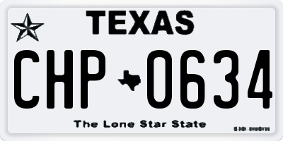 TX license plate CHP0634