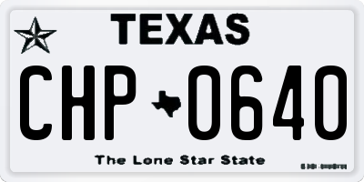 TX license plate CHP0640