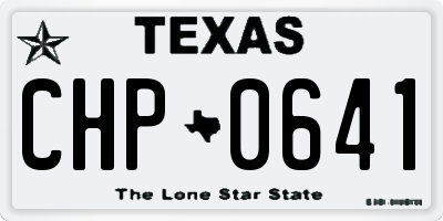 TX license plate CHP0641