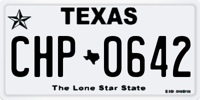 TX license plate CHP0642