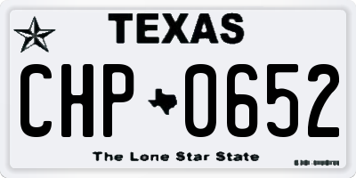 TX license plate CHP0652