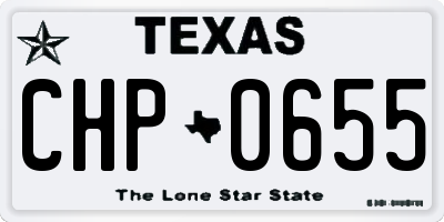 TX license plate CHP0655