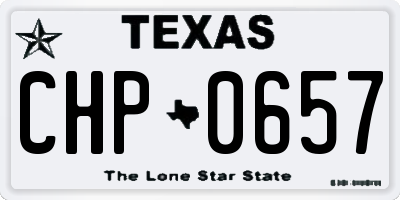 TX license plate CHP0657