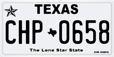 TX license plate CHP0658