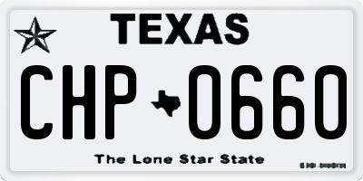 TX license plate CHP0660