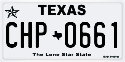 TX license plate CHP0661