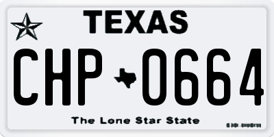 TX license plate CHP0664