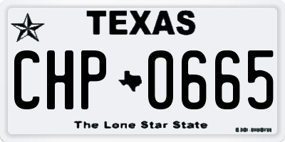 TX license plate CHP0665