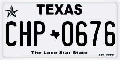TX license plate CHP0676