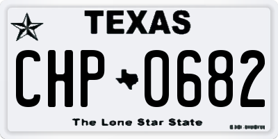 TX license plate CHP0682